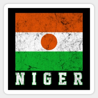 Niger / Vintage Look Flag Design Sticker